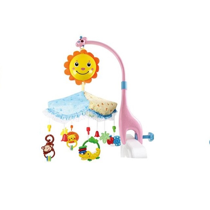 Carusel muzical pentru pat, cu sunete, Sarra Happy Animals