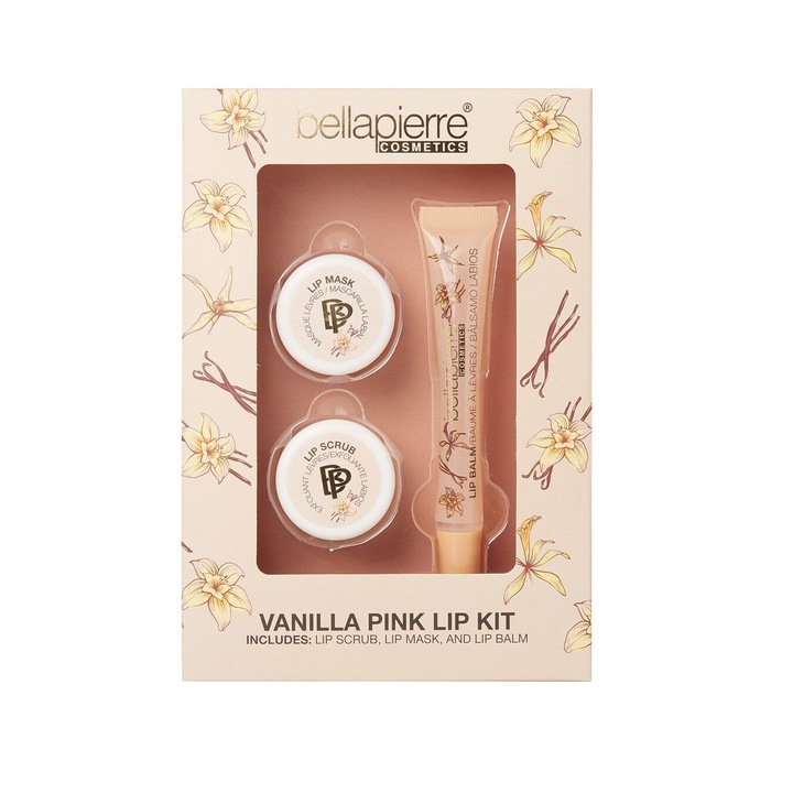 Set ingrijire buze Bellapierre, Vanilla Pink, 31 ml
