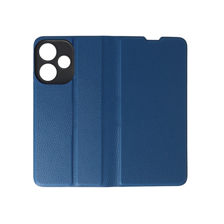 Xiaomi Redmi 12 5G EcoLeather Flip Cover, тип книга, екологична кожа, против приплъзване, против пръстови отпечатъци, против удар, пълна защита, сензорна плоча, тъмно син