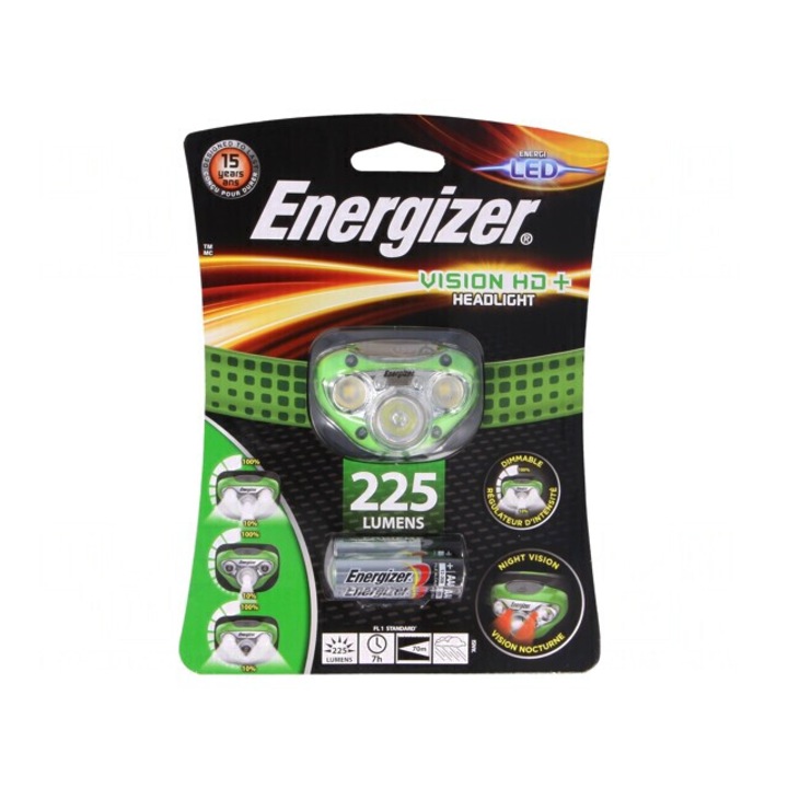 Lanterna LED pentru casca etansa 200lm VISION HD verde