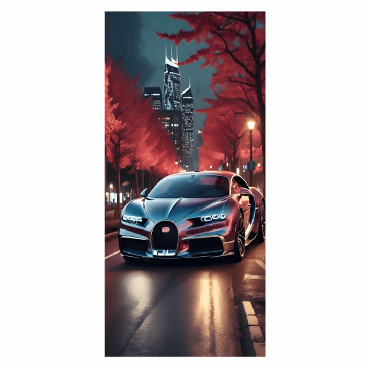 Autocolant pentru frigider, Comando Home Craft, Autoadeziv, Rezistent la Umiditate, Schimbari de Temperatura, Autoadeziv, Model Bugatti