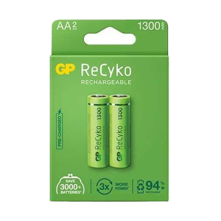 Set 2 x 2 Baterii Reincarcabile GP R6 AA 1300mAh NiMH