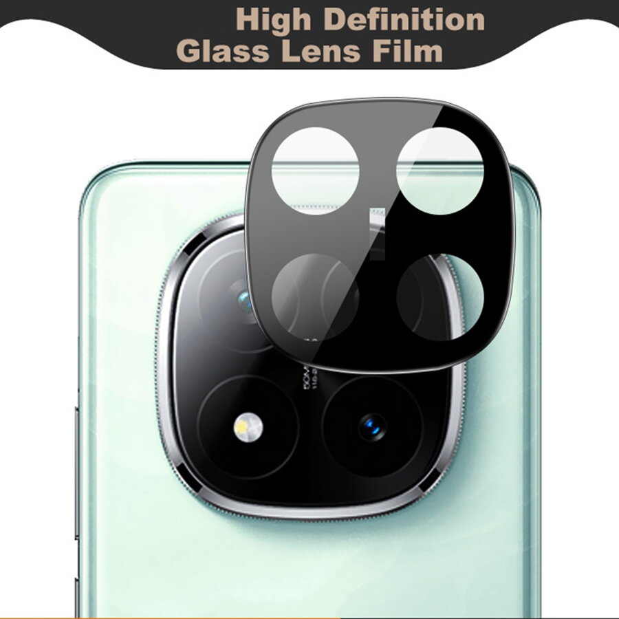 Folie de protectie Camera Spate Techsuit pentru Xiaomi Redmi Note 14 Pro+ 5G, Sticla Securizata, Neagra