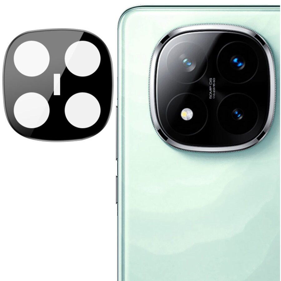 Folie de protectie Camera Spate Techsuit pentru Xiaomi Redmi Note 14 Pro+ 5G, Sticla Securizata, Neagra