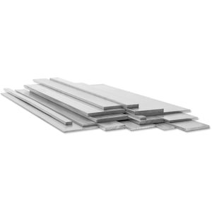 Bara plana din aluminiu, Gal Industrial, 25x5 mm, 10 cm