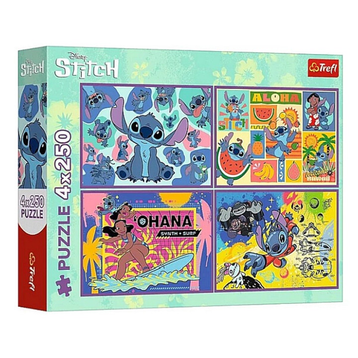 Trefl 4 x 250 db-os puzzle - Lilo és Stitch (13311)