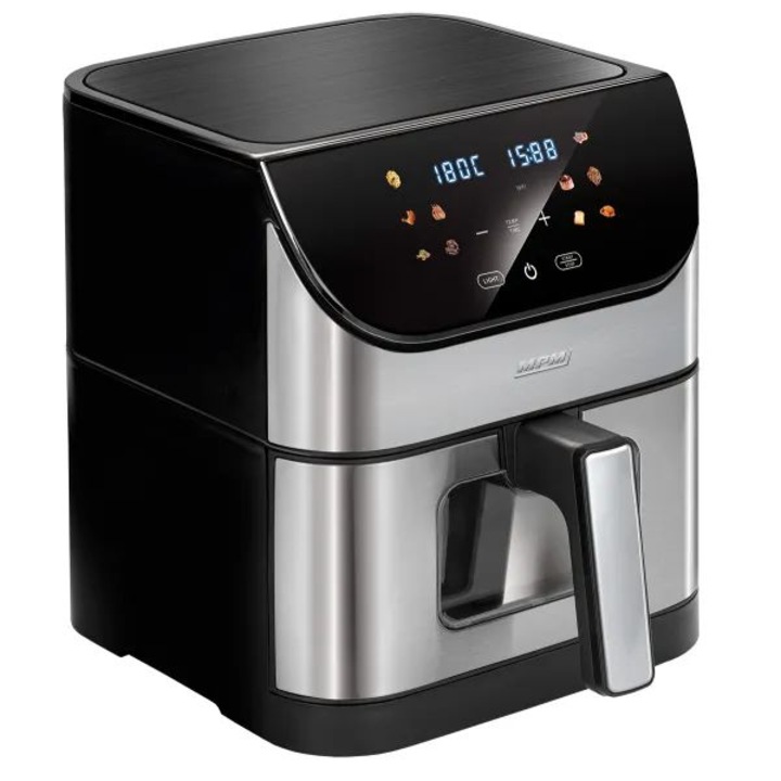 MPM MFR-10M FitFryer Wi-Fi, 6 l, 1500 W Inox-Black Безмаслена фурна