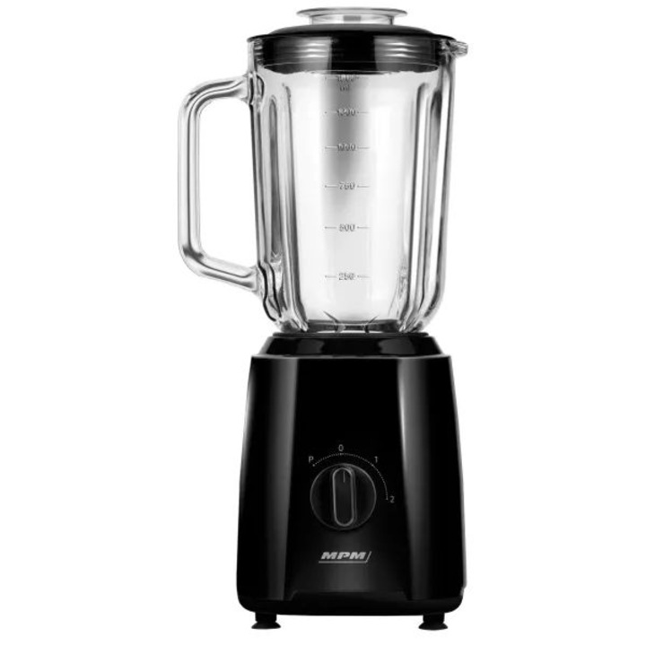 Блендер MPM MBL-37 макс. 750 W, 2 скорости + Pulse, 1,5 л черен-прозрачен
