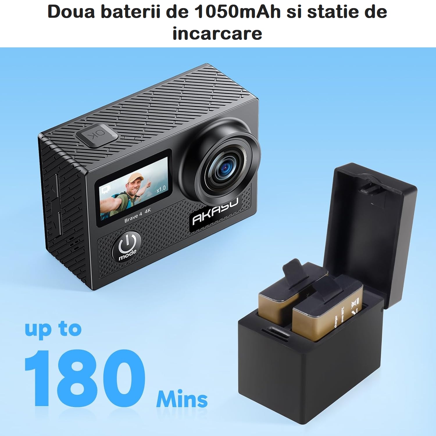 Camera Video Sport WiFi AKASO® BRAVE4 UltraHD 4K/30FPS/20MP