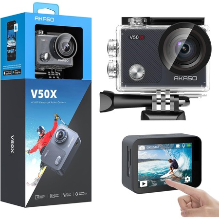 Gopro Hero AKASO V50 Pro Native 4K/30fps 20MP WiFi Digital Action