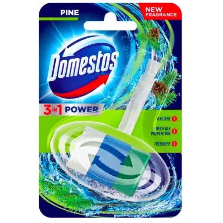 Dezinfectant toaleta Domestos, 3in1, parfum de pin