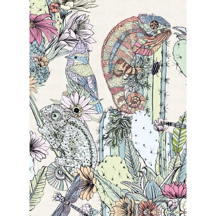 Karnet B6 cu coperta Cactus Chameleons, Museums & Galleries, 180x130mm