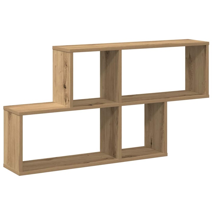 vidaXL fali polc, kézműves tölgy, 100x18x53 cm, szerelt fa 6.59 kg
