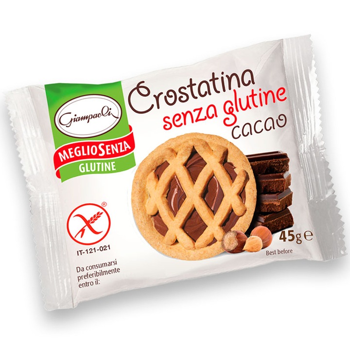 Biscuit Crostatina cu ciocolata fara gluten, 3 BUC x 45g