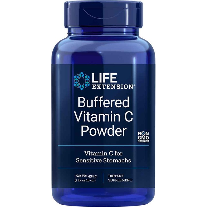 Pulbere antioxidanta, Life Extension, Vitamina C tamponata, 454 g