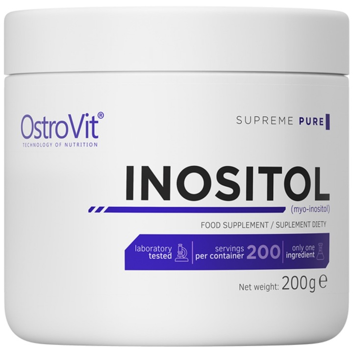 Хранителна добавка OstroVit Inositol / Myo-Inositol Powder, Неовкусен, 200 грама