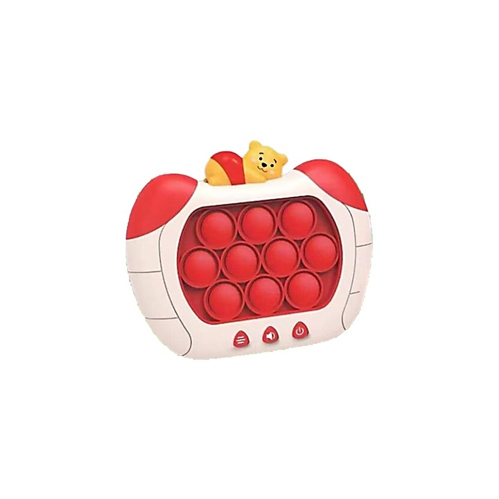 Играчка за декомпресия, форма на мече, пластмаса/силикон, 7 години+