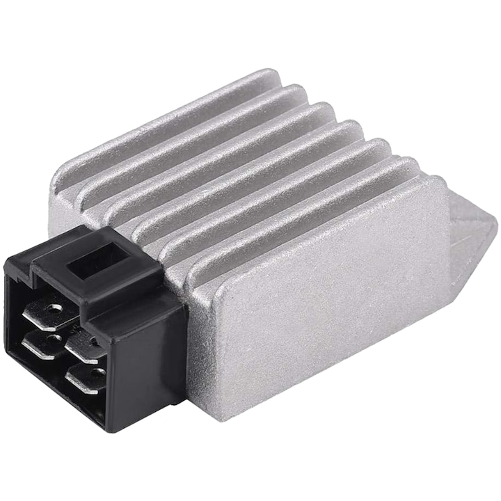 Regulator Tensiune Scuter 4 Timpi GY6 50-150CC, ATV 110cc, Minetgnon®, 12V, AC/DC, Argintiu