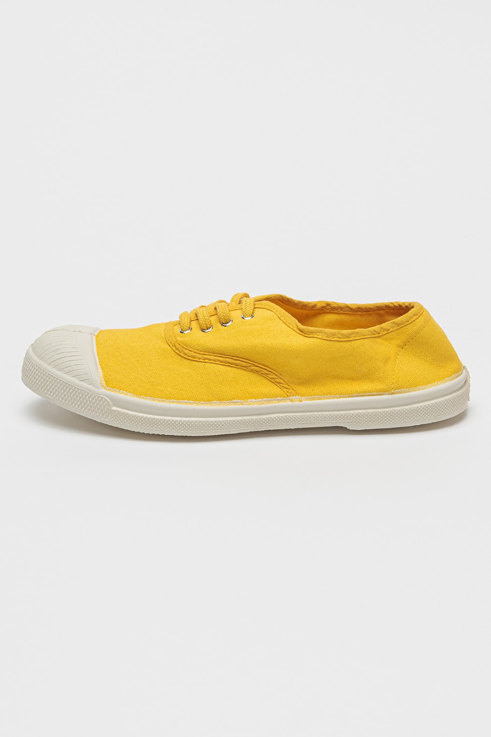 Bensimon, Pantofi sport low-cut de panza, Galben sofran, 39
