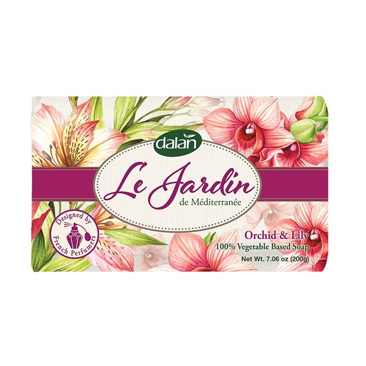 Сапун Dalan Le Jardin 100% растителен Орхидея и Лилия, 200гр