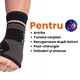 Set 2 bucati Manusi Compresive cu Fir de Cupru, pentru Alinarea Durerilor de Incheietura, Marime L, Negru/Auriu