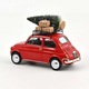 Modell autó Fiat 500L 1968 karácsonyi piros, 1:18 Norev