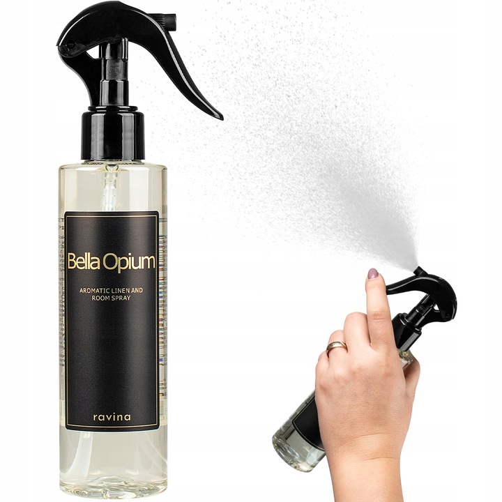 Odorizant de Aer Room Spray Ravina Black Opium R005, 200ml, Negru