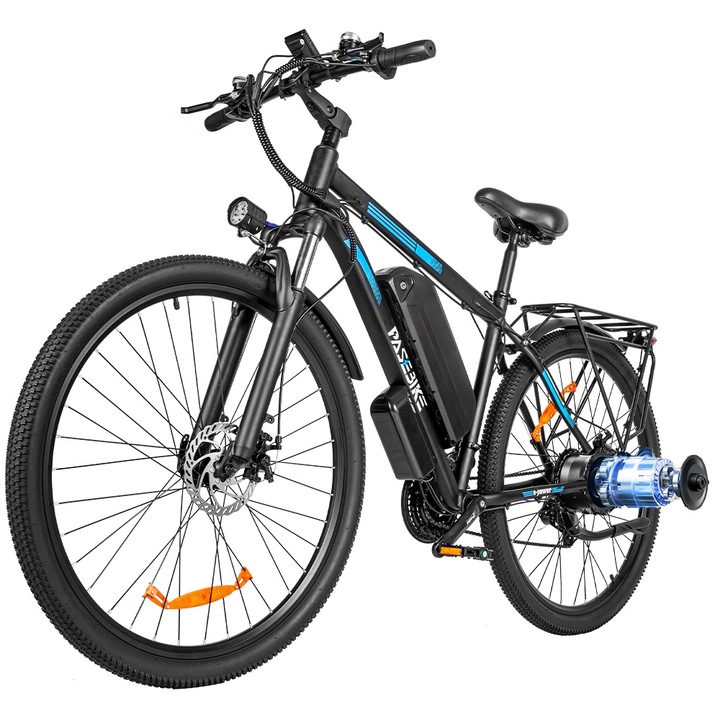 PASEBIKE C29 PRO elektromos kerékpár, kivehető akkumulátor 48V 21Ah, motor 1000W, 21 sebesség, 29"x2,1", alumínium váz, fekete