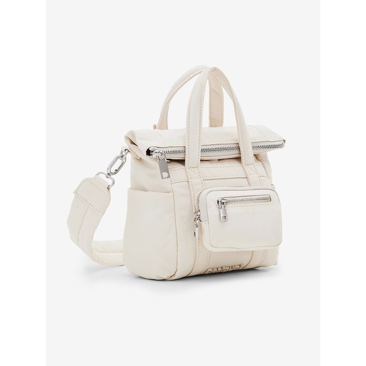 Дамска малка чанта и раница, Desigual, серия Basic Modular Voyager, бяла