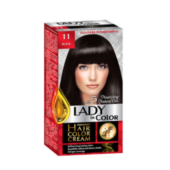 Vopsea de par permanenta Lady in Color 11 Black