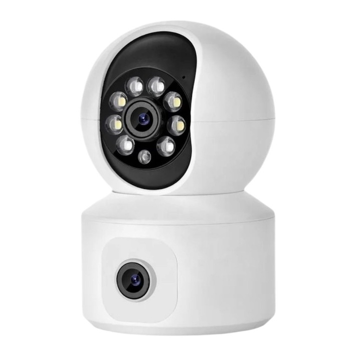 Baby Monitor, Monitorizare Audio, Rotire 360°, Dual lens, 2+2 MP