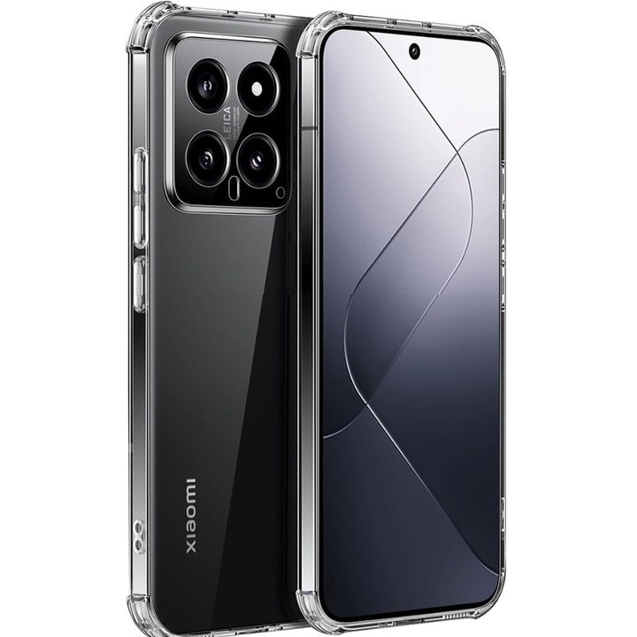 Husa compatibila cu Xiaomi Redmi 14, Protectie antisoc, Silicon Ultra Slim High Tech, Crystal Clear