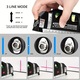 Nivela Laser cruce Crrkty, orizontal si vertical, 3 linii, negru, 2.5m, ruleta si rigla din aluminiu 15cm, negru, multifunctionala 4 in 1 Laser