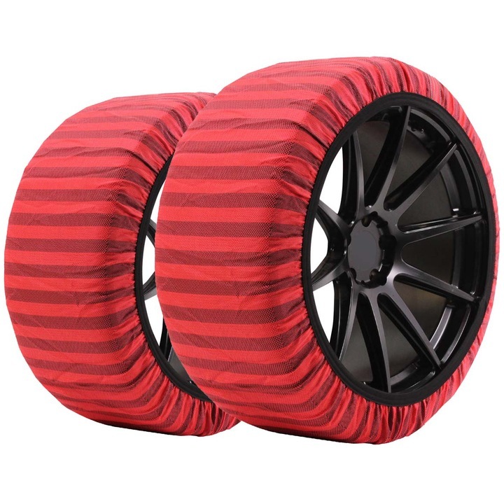 Set 2 Lanturi de zapada textile pentru masini, Isse Classic, Antiderapante, marimea - 74