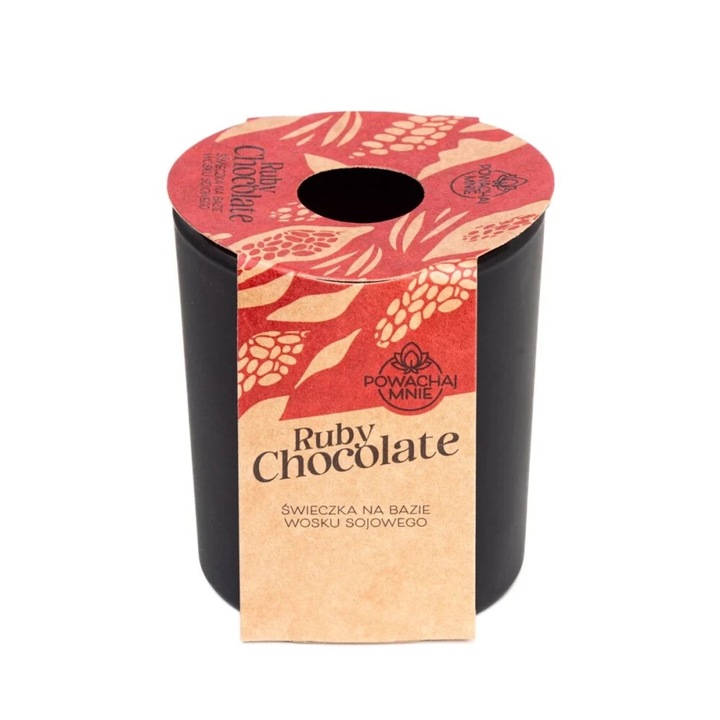 Натурална свещ Павончела, с аромат на карамел, черна, 130мл, време на горене 29ч