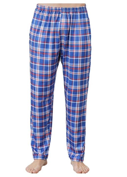 Pantaloni de pijama pentru barbati, poliester, casual, Albastru, M