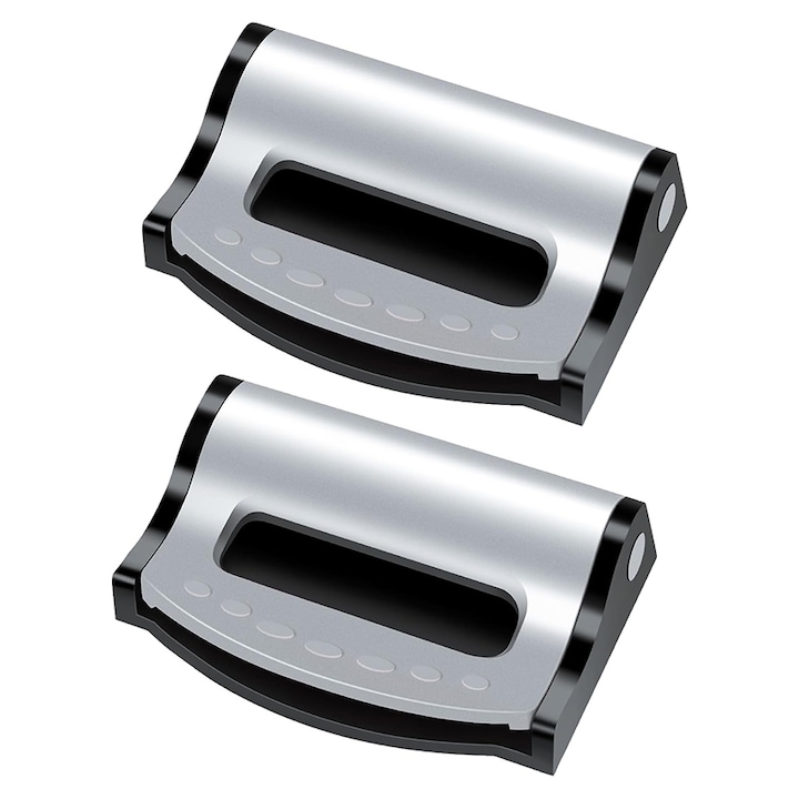 2 db biztonsági övcsipesz készlet, Chucai, állítható, ezüst, különböző típusú járművekhez