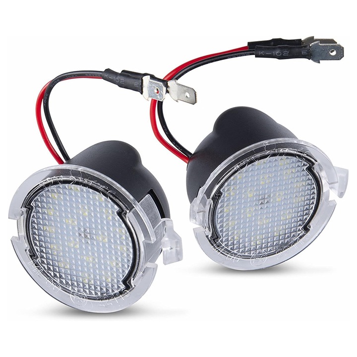 Set 2 lampi LED pentru oglinda, Chucai, 6000K, impermeabile, pentru Ford, usor de instalat