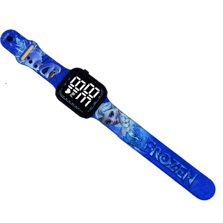 Ceas sport digital pentru copii Frozen, LED, Iluminare