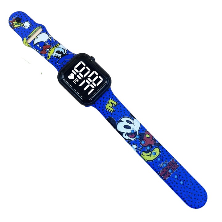 Ceas digital sport pentru copii, functii multiple, iluminare, 15-25cm