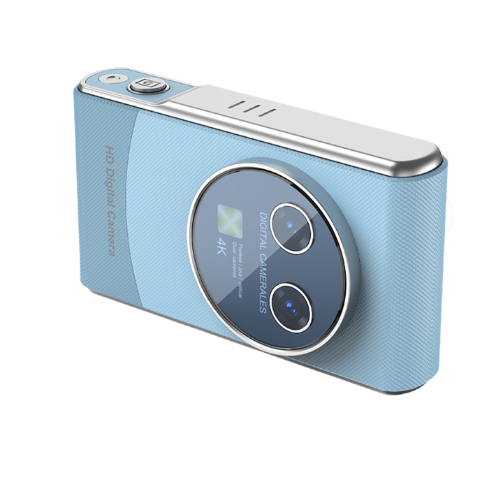 Aparat foto digital, 32G, adaptor TYPE-C, cititor de carduri, protectie pentru ochi, HD, albastru