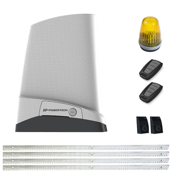 Kit automatizare poarta culisanta Powertech PSA1500, motor poarta 1500 kg
