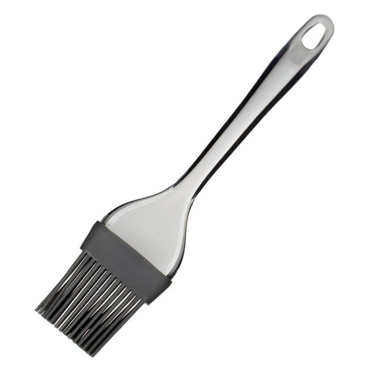 Pensula de gatit si patiserie cu maner transparent si perie din silicon, antracit, 22cm