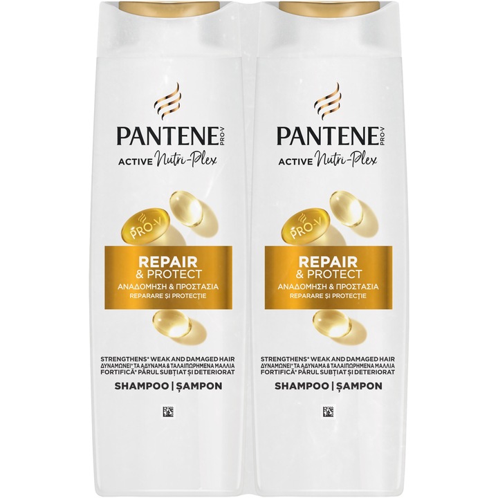 Комплект 2 x Шампоан Pantene Pro-V Repair & Protect, За чуплива и суха коса, 400 мл