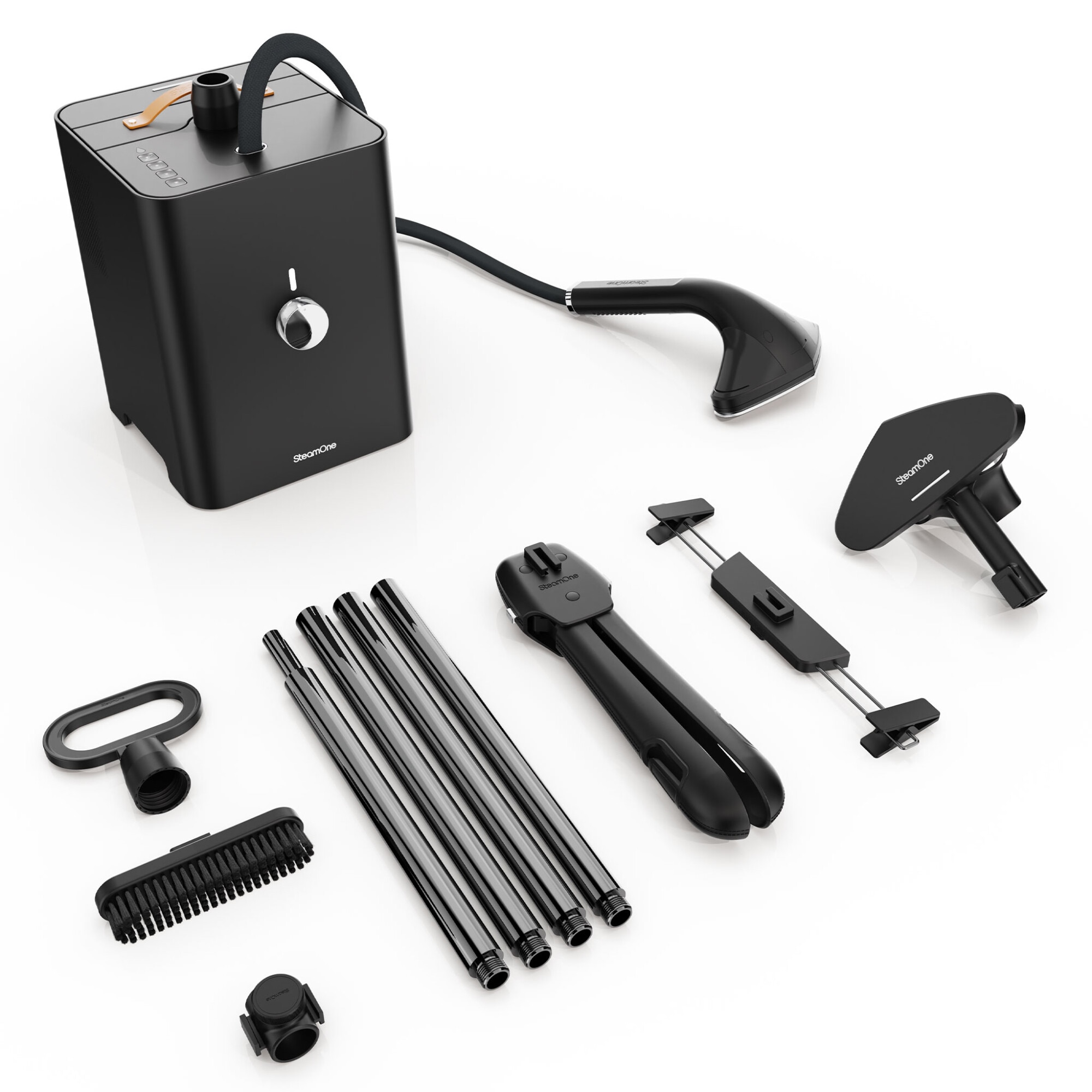 Aparat de calcat vertical 2900W 2.5 litri STEAMCUBE L.23.2 l.36 H.48.7 negru