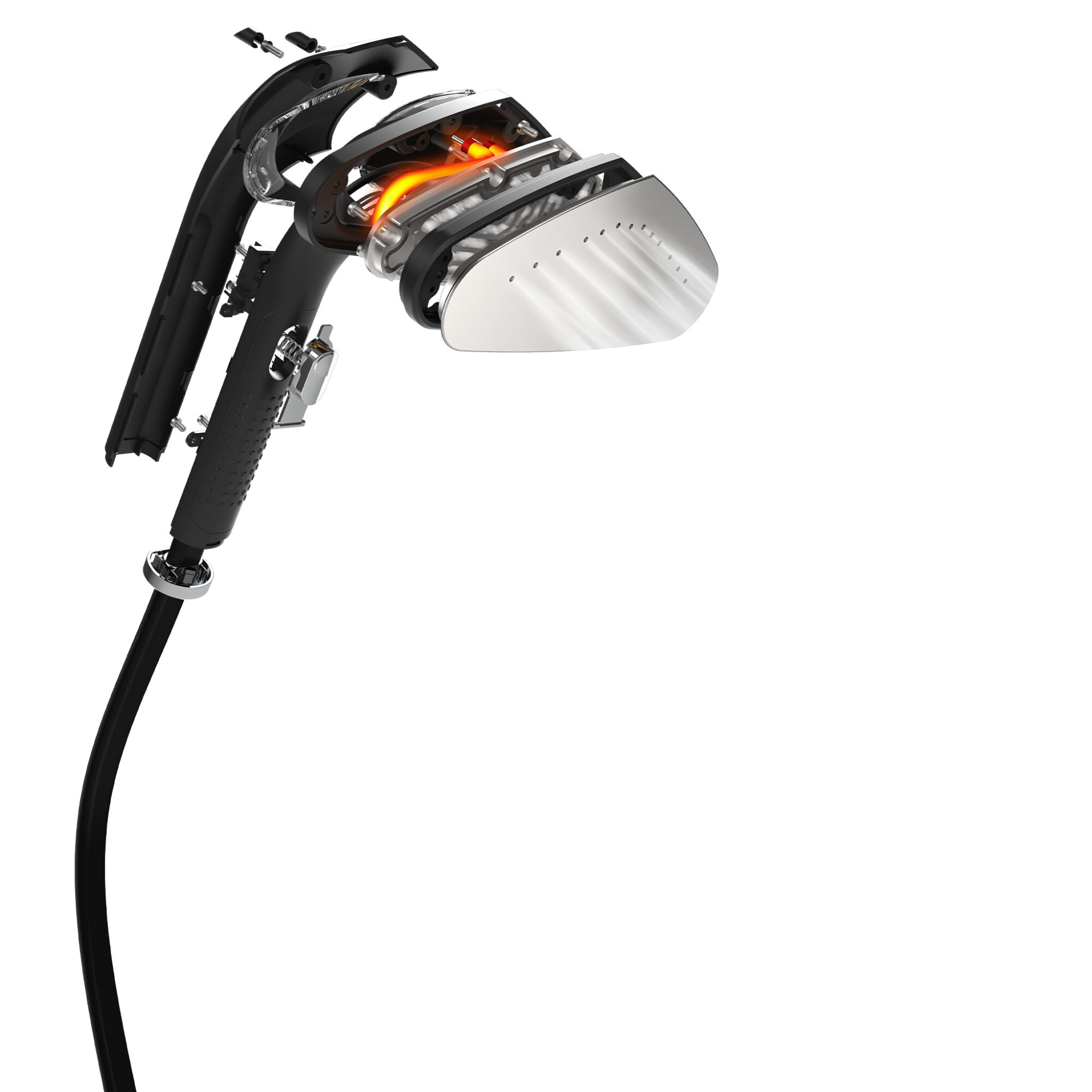 Aparat de calcat vertical 2900W 2.5 litri STEAMCUBE L.23.2 l.36 H.48.7 negru