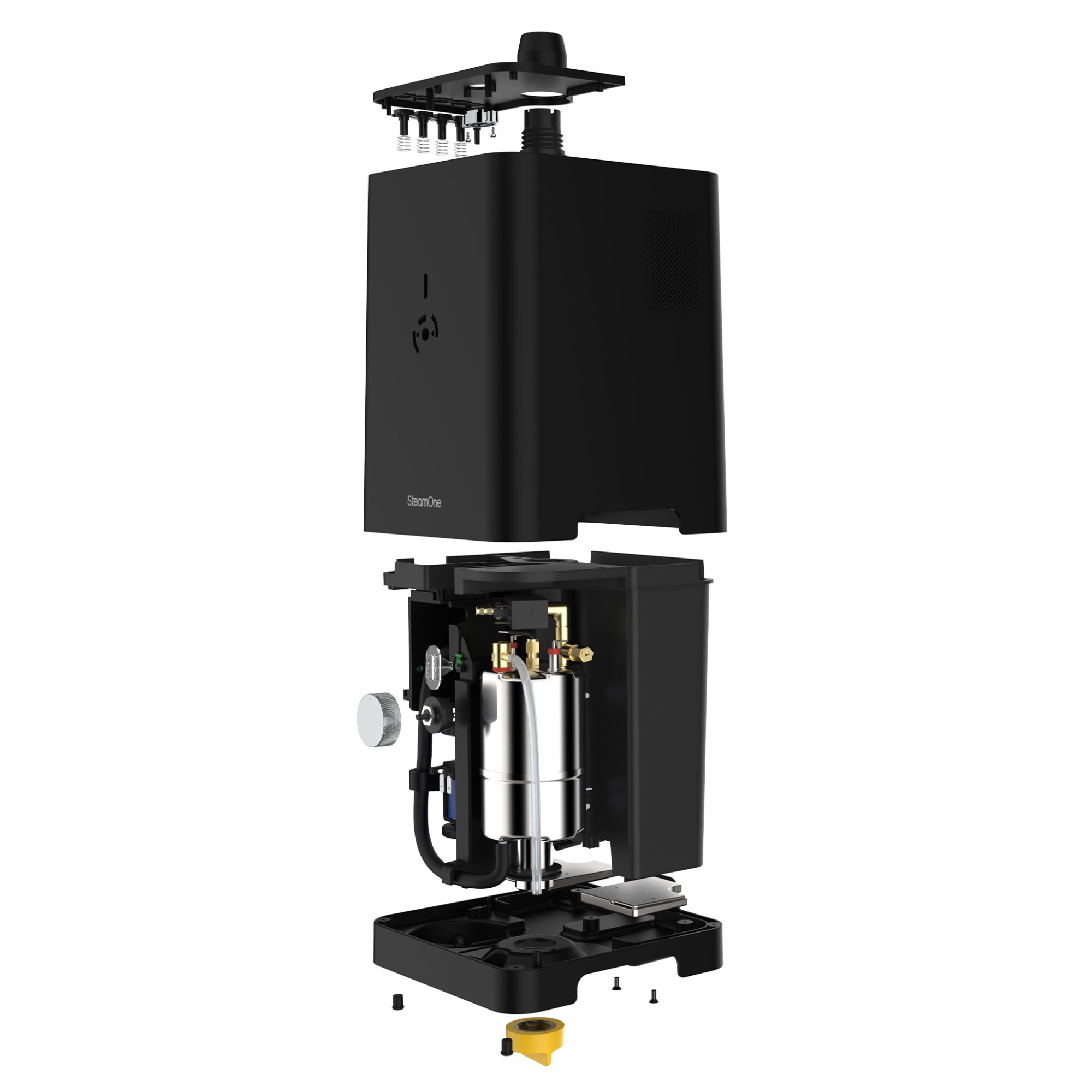 Aparat de calcat vertical 2900W 2.5 litri STEAMCUBE L.23.2 l.36 H.48.7 negru