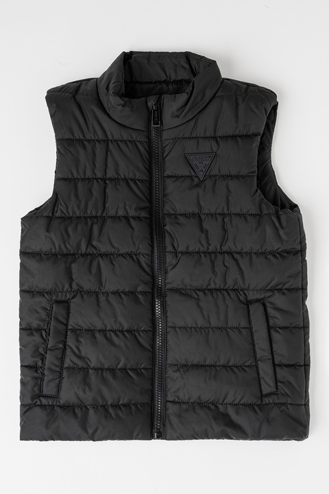 GUESS KIDS, Vesta cu vatelina si fermoar, Negru