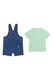 Guess Kids, Pamut overall és póló szett, Világoszöld, Kék, 68-76 CM