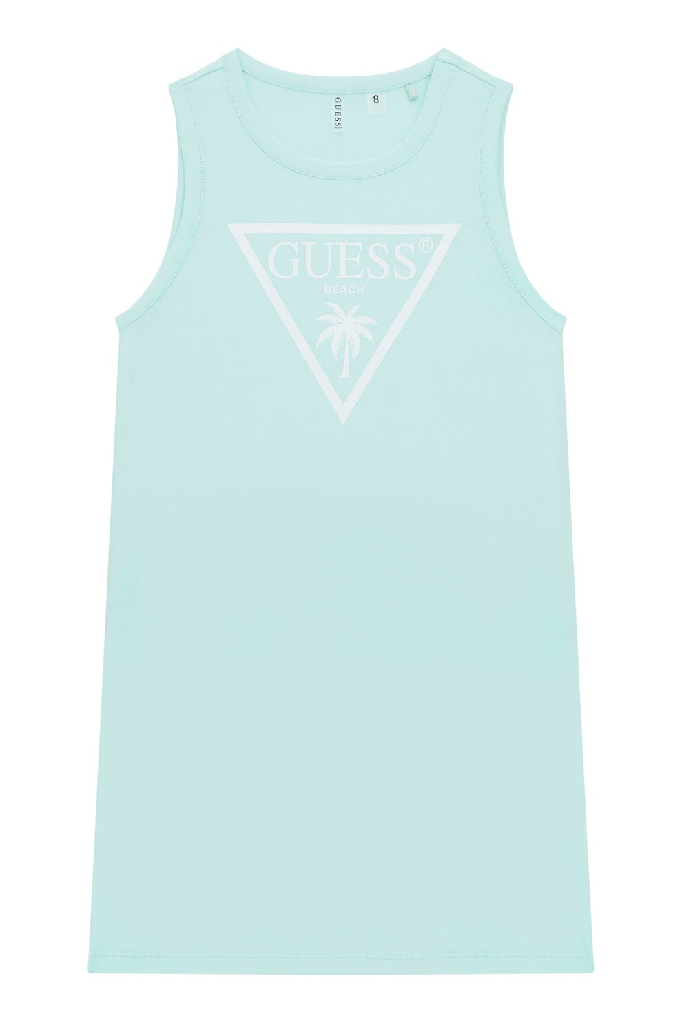 GUESS KIDS, Rochie cu imprimeu logo, Albastru glaciar, 130-134 CM